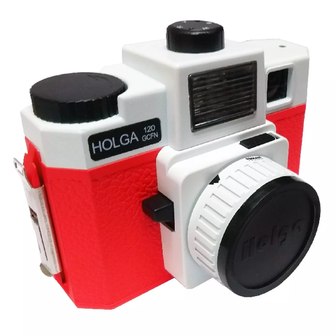 Holga 120 White Red Lomo 120GCFN film camera