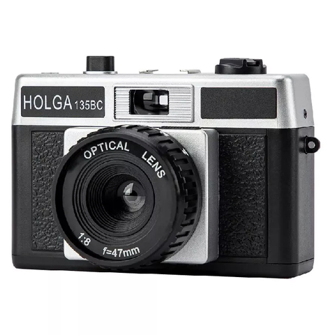 Holga 135BC Black and Silver 35mm Film Camera with corner effect