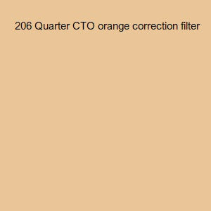 206 1/4 Quarter CTO Orange lighting filter gel